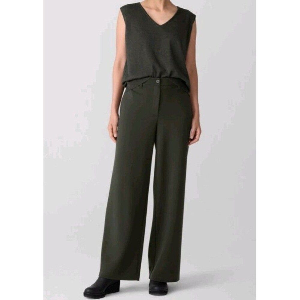 Eileen Fisher Washable Flex Ponte Wide Leg Office Trouser Size XL - Picture 5 of 12